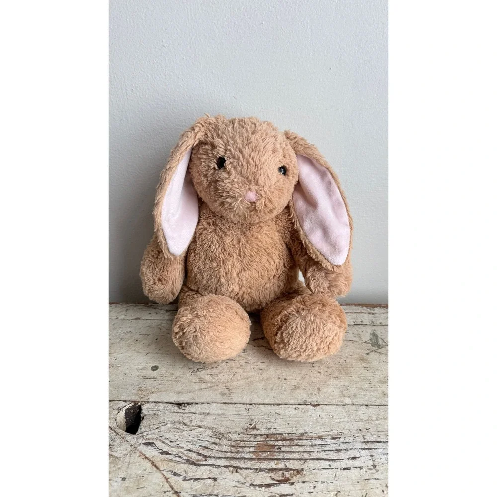 Build-A-Bear Pawlette Bunny Plush Tan Shaggy Rabbit Pink Ears 16